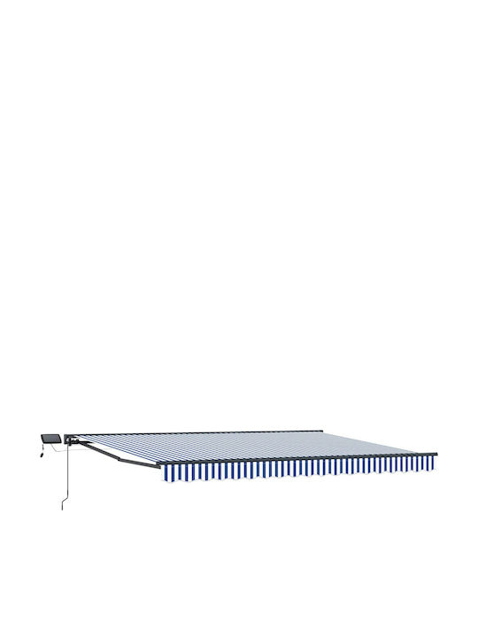 vidaXL Τέντα Βεράντας με Led Μπλε 5x3m