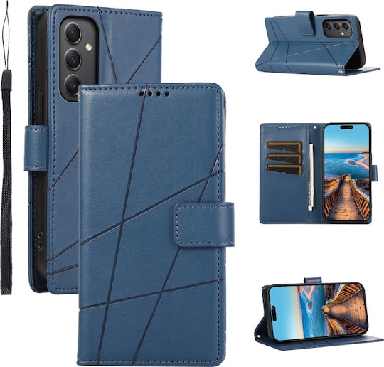 5g Pu Wallet Piele / Silicon Albastru Galaxy M34