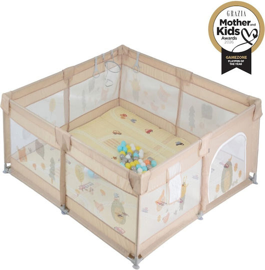 Moni Gamezone Playpen With Mattress Beige 120x120cm