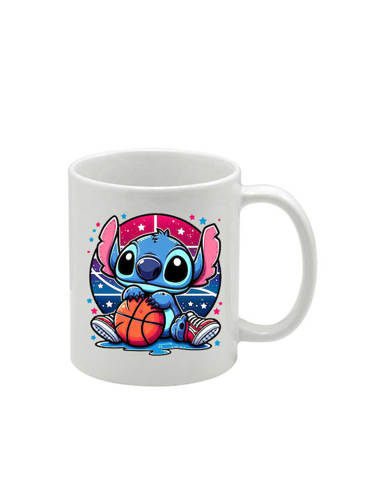 Λευκή Κούπα Lilo&stitch