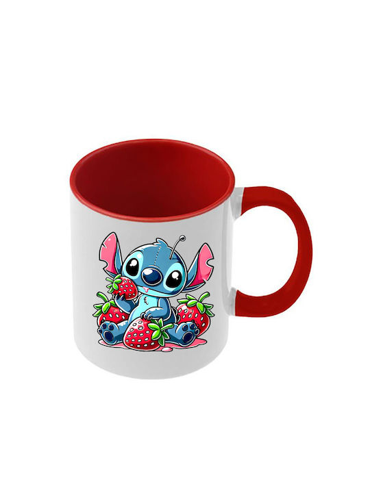 Κούπα Lilo&stitch Κόκκινη Λαβή Εσωτερικό