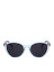 Chiara Ferragni Women's Sunglasses with Blue Frame and Black Lens