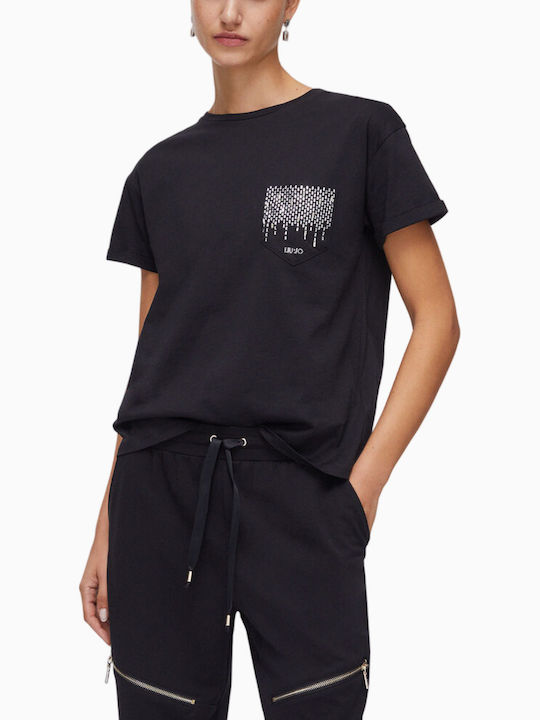 Liu Jo Γυναικείο T-shirt Μαύρο