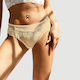 Σλιπ Δαντέλα Φλοράλ Σέξι Nude Sexy Floral Lace Panty Nude