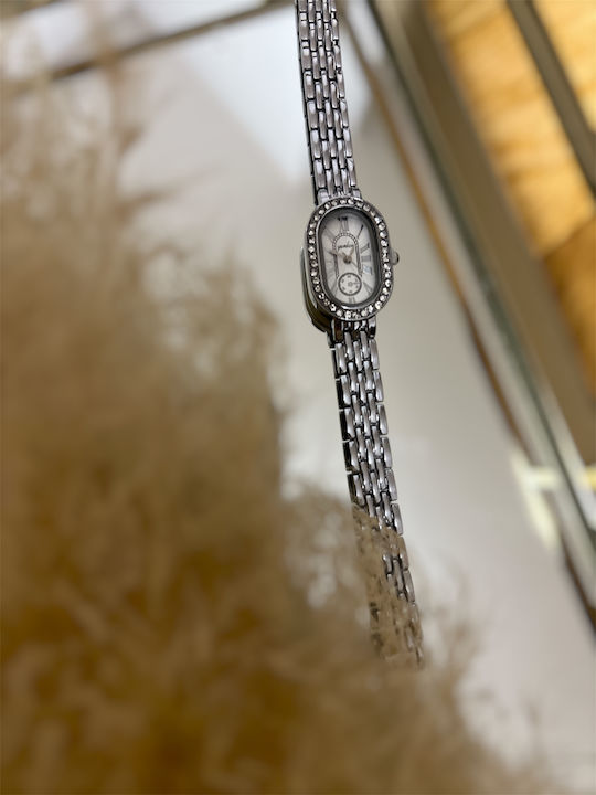 Yunkou Womens Watch 33mm Battery With Silver Metal Bracelet