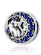 Silver me Charm with Stones from Silver with Blue Zircon ABR0974