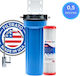 Filtrato Whf14-usa Single Under Sink Water Filtration System 1/4'' Pipe Cross Section with Faucet and Replacement Filter 57-0007/CL