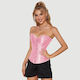 Strapless Corset Satin Strapless Palace Inspired Corset Top Pink