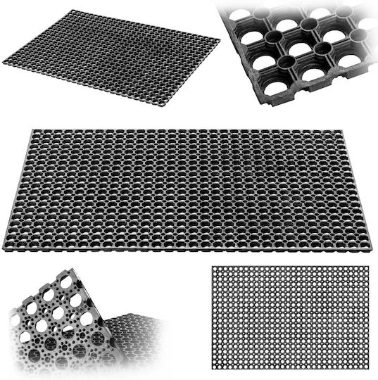 Kadax Non-Slip Rubber Black Doormat 150x100cm Thickness 15mm
