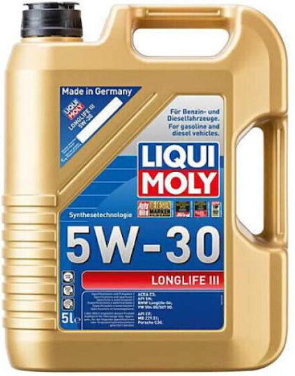 Liqui Moly LongLife III Synthetisches Auto Schmierstofföl 5W-30 5lt