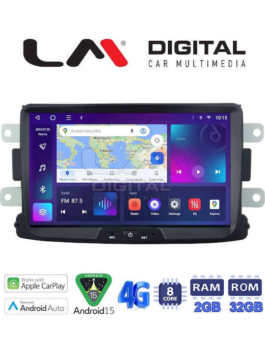 LM Digital Автомобилна Аудио Система За Renault Logan / Captur Dacia Duster / Logan / Sandero 2012 > 2019 (Bluetooth/USB/Вграден Wi-Fi /GPS)
