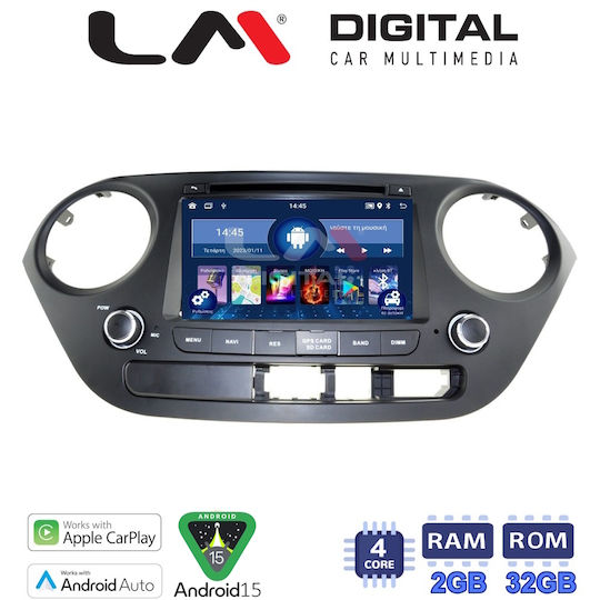 LM Digital Car Audio System for Hyundai i10 2014 2016 Bluetooth USB Wi-Fi GPS Apple CarPlay Android Auto