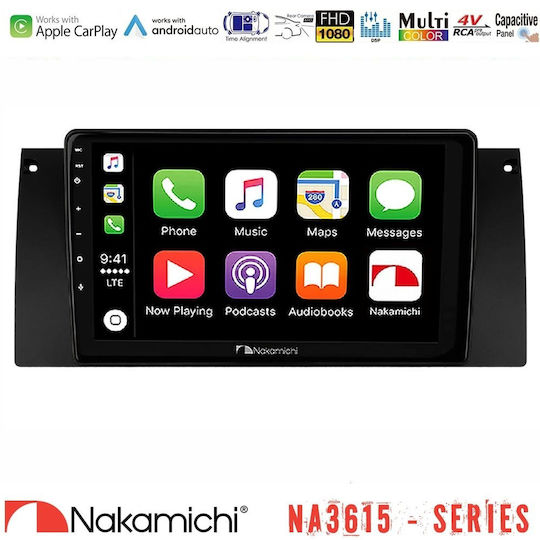 Nakamichi Car Audio System for BMW E39 / X5 (E53) 2002 – 2005 Bluetooth USB WiFi GPS Apple CarPlay Android Auto with 9" Touch Screen