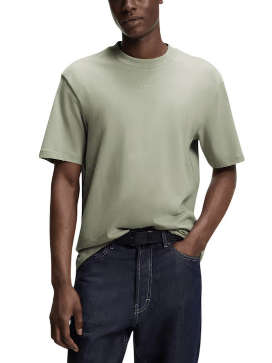 Hugo Herrenblusen Kurzarm T-Shirt Grün