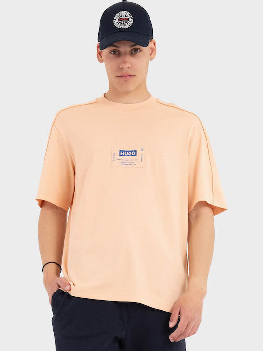 Hugo Hugo Herrenblusen Kurzarm T-Shirt Hell Lachs Hugo Hugo Herrenblusen Kurzarm T-Shirt Hell Lachs