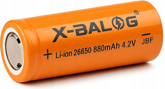 X-Balog Rechargeable Battery 26650 Li-ion 8800mAh 4.2V 1pc