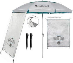 Maui & Sons Beach Umbrella 2.2m with Sunshade Petrol Blue