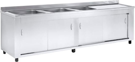 Niki Inox Closed Triple Scullery Sink LBCS.S7260.35