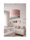 SteweHome Handmade Kids Ceiling Light Laser Pink With Design 30x20cm