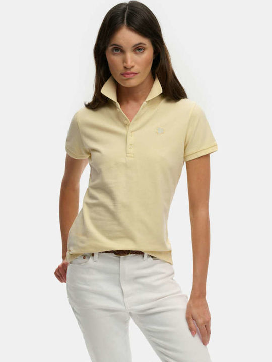 Superdry Women's Polo Short Sleeve Blouse Yellow