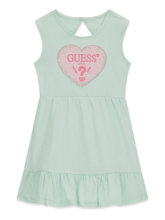 Guess Girls Sleeveless Dress Light Green