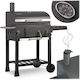 Smartic Rostfreier Stahl Holzkohlegrill mit Thermometer 43x43cm