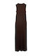 Summer Maxi Knitted Brown Dress