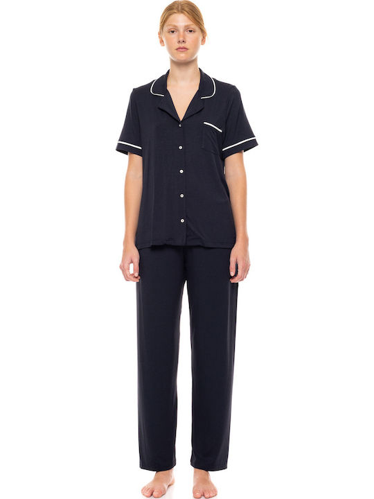 Pink Label Summer Women's Pyjama Set White