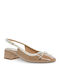 Pointed Toe Heels with Strap Beige