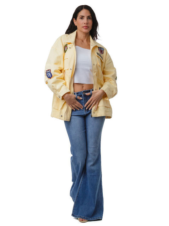 Silia D Women's Jacket for Winter Yellow