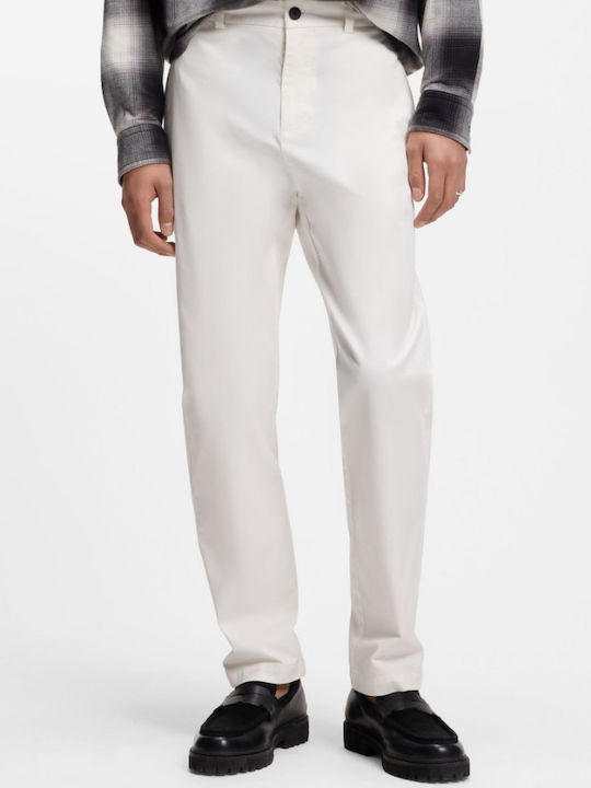 David251d Trousers in Slim Fit White