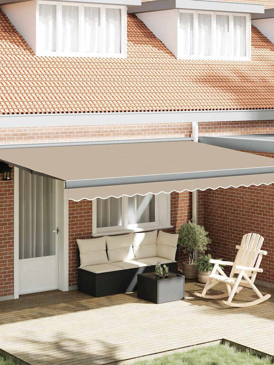 vidaXL Terrasse Markise Beige 4x3m