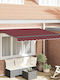 vidaXL Terrace Tent with LEDs Burgundy 2.5x2m