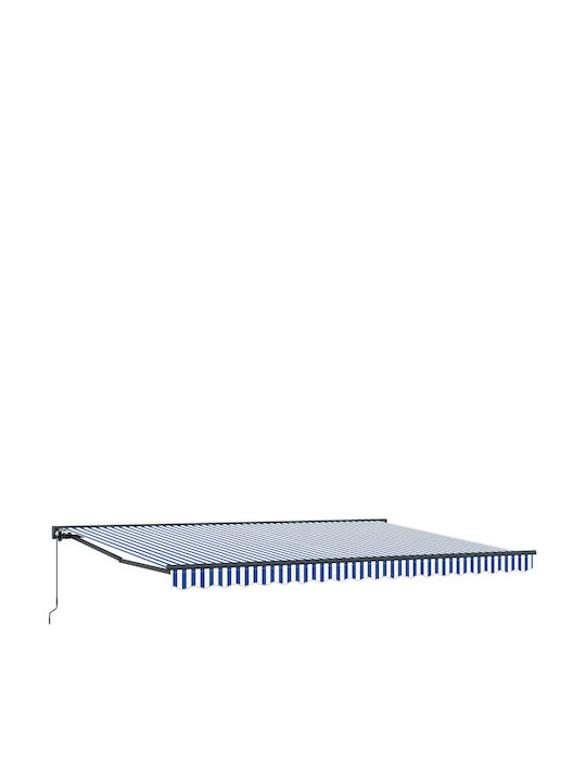 vidaXL Тента Тераса С LED Синя 4x2m