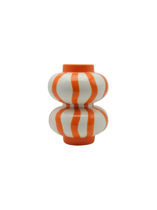Que Rico Decorative Ceramic Orange Vase 15x15xH19cm