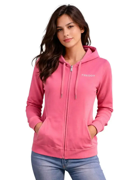 Freddy Women's Hoodie Sweatshirt Jacket Pink