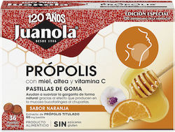 Juanola Propolis Orange Καραμέλες Πορτοκάλι Juanola Propolis Orange Καραμέλες Πορτοκάλι