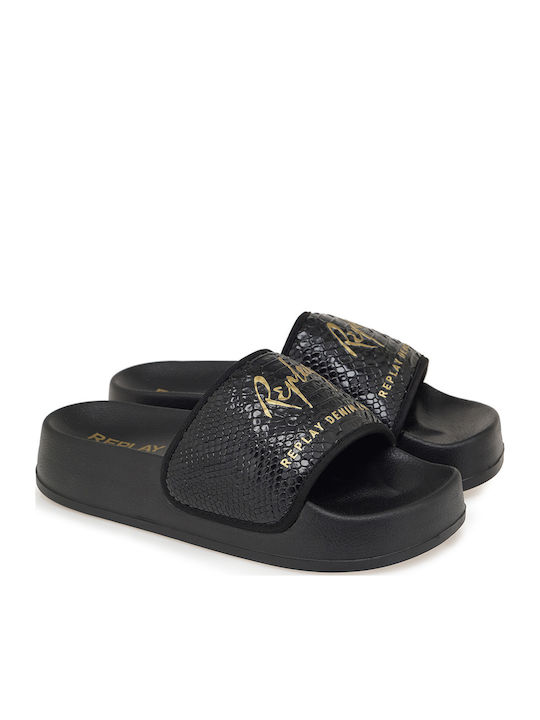 Lotty Slides in Black Colour