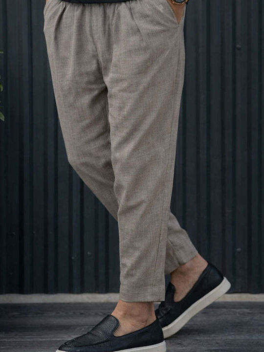 Henry Clothing Sweatpants with Elastic Brown