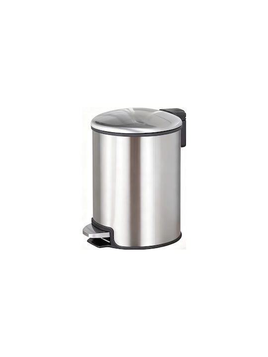 Homefit Metallischer Mülleimer Silber 30lt