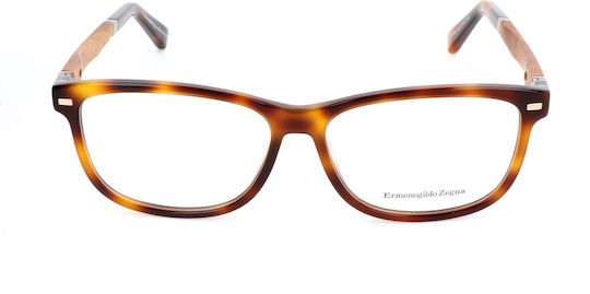 Men's Prescription Eyeglass Frame Ermenegildo Zegna Ez5062 52 57 Brown Ø 57 mm