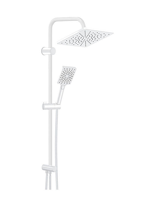DuscheLine DM-7494-Weiß Duschsäule mit Wannenbatterie