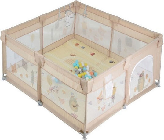 Moni Gamezone Parc cu Saltea Bej 120x120cm