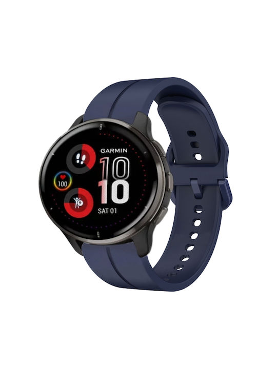 Silikon Tragbare Bänder Marineblaue Garmin Venu 2 Plus