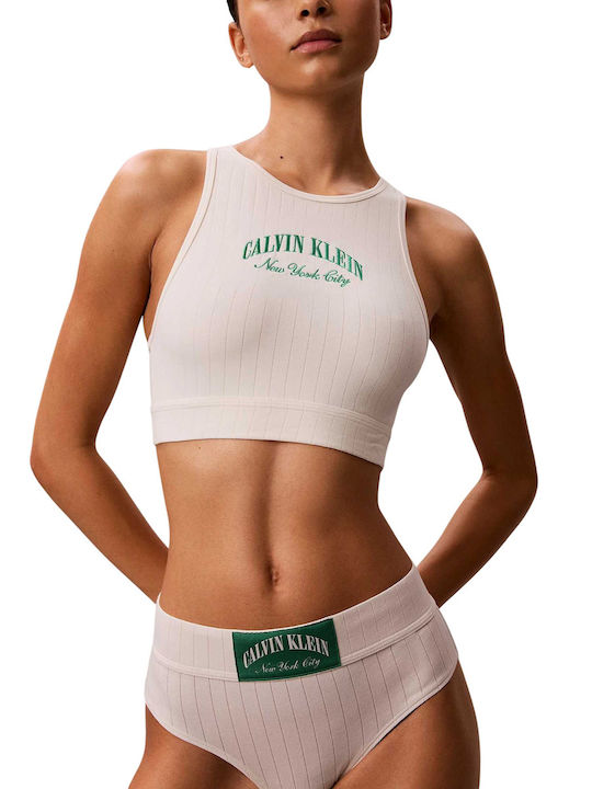 Calvin Klein Women's Sports Bra Cream