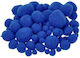 Pompons Blau Verschiedene Größen 75Stück