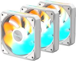 Gigabyte EZ CHAIN RVS Fan 120 ICE Case Fan 3τμχ Λευκό