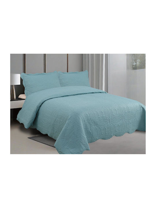 Linea Home Σετ Κουβερλί Υπέρδιπλο Πετρολ 220x240cm 2τμχ