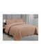 Linea Home Σετ Κουβερλί Υπέρδιπλο Μοκα 220x240cm 3τμχ