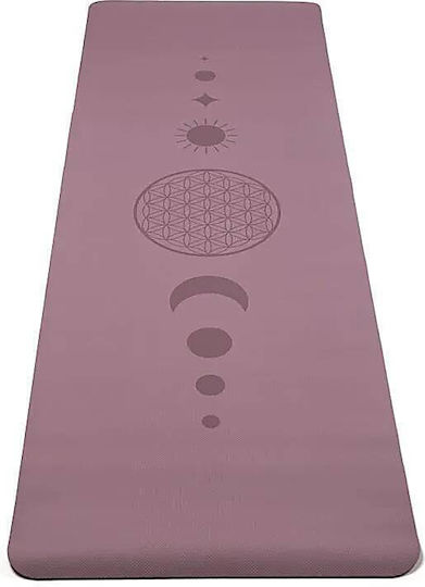 Pro NY-2186 Στρώμα Yoga Burgundy με Ιμάντα Μεταφοράς (183x61cm)